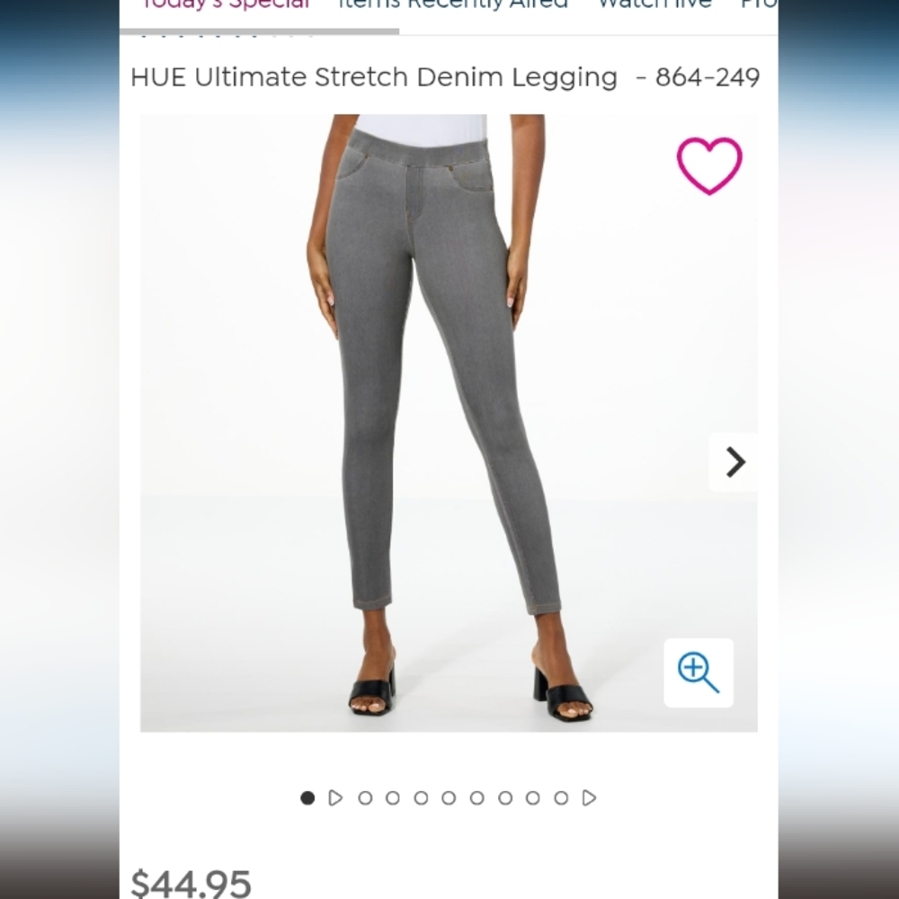 HUE Ultimate Stretch Gray Denim Leggings